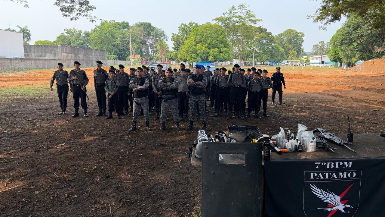 ARIQUEMES – PATAMO DO 7º BPM REALIZA VISITA EXPOSITIVA A ALUNOS DO PROJETO POLÍCIA MILITAR MIRIM