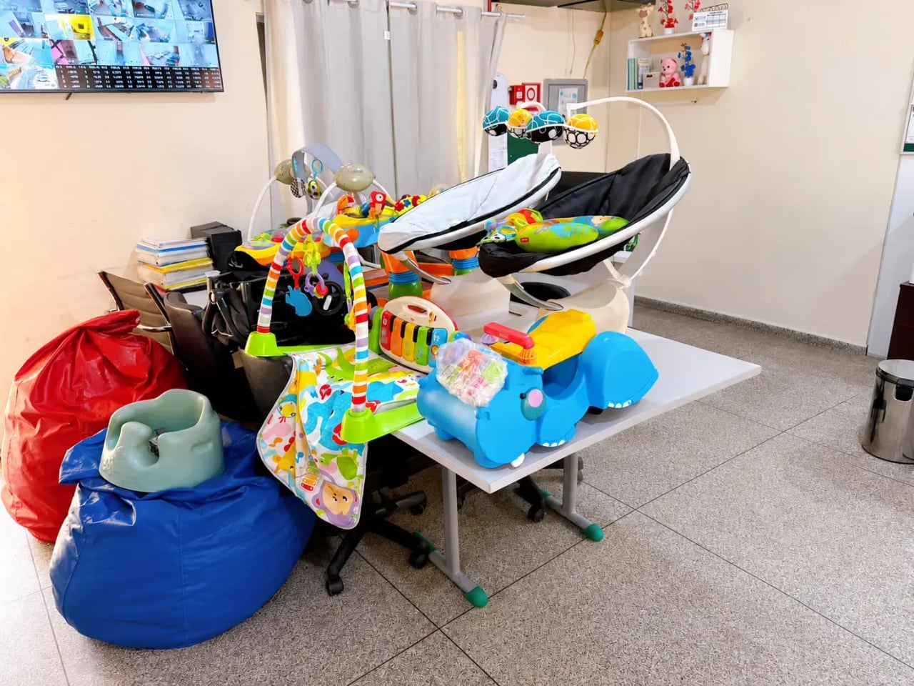 Elizângela Gonçalves, madrinha do programa Apadrinhando uma História, faz doação de artigos para bebês na Casa Criar