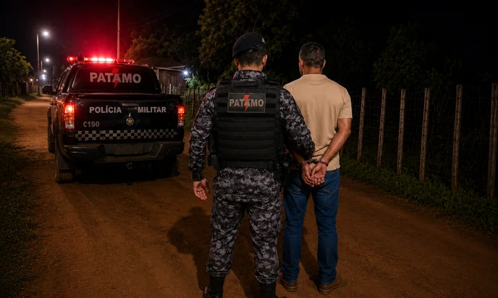 PMRO DETÉM HOMEM ACUSADO DE AMEAÇAR MORADORES NA ÁREA RURAL DE GUAJARÁ-MIRIM
